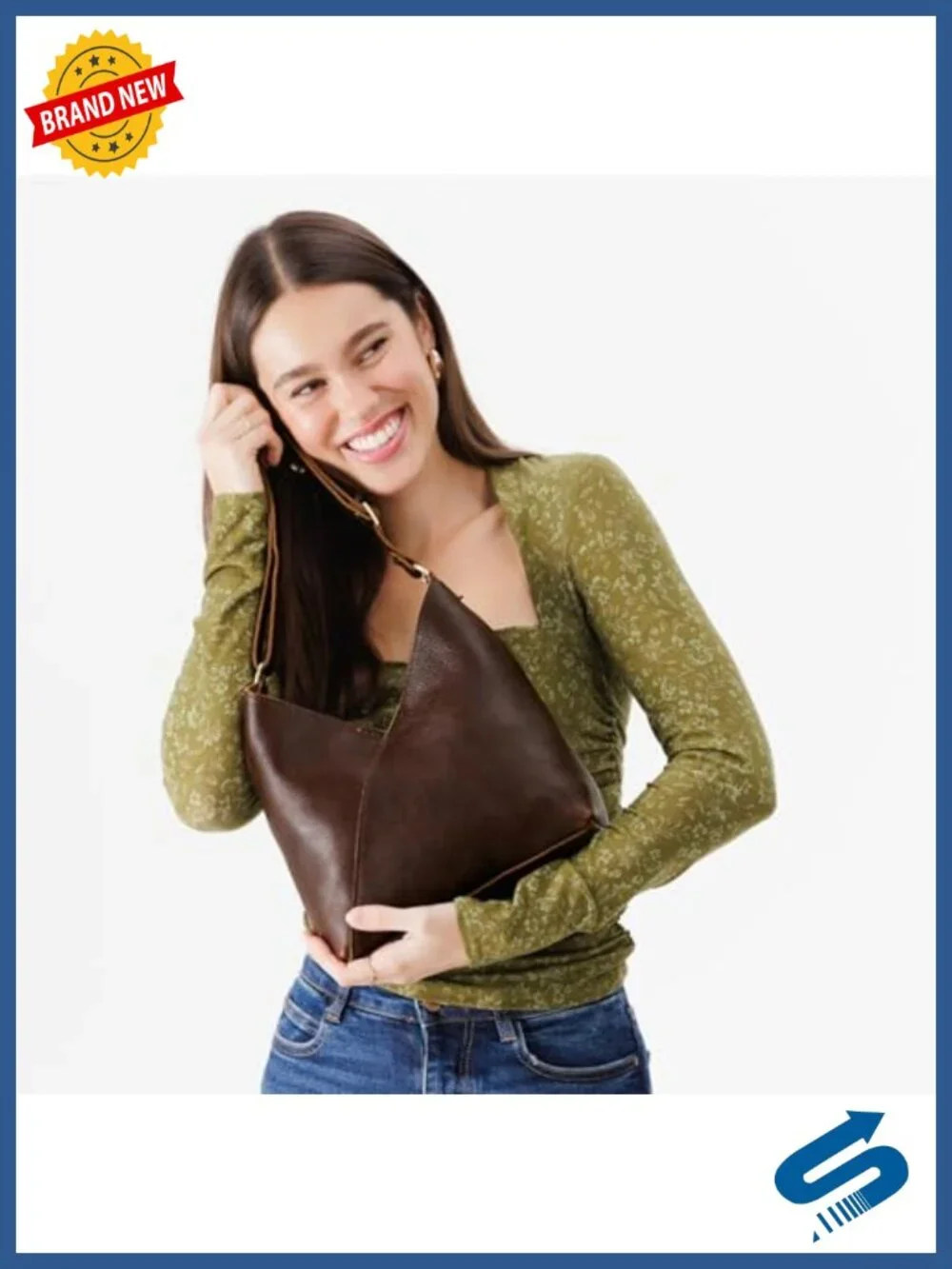 Handmade Full Grain Leather Small Shoulder Bag Crossbody Adjustable Strap